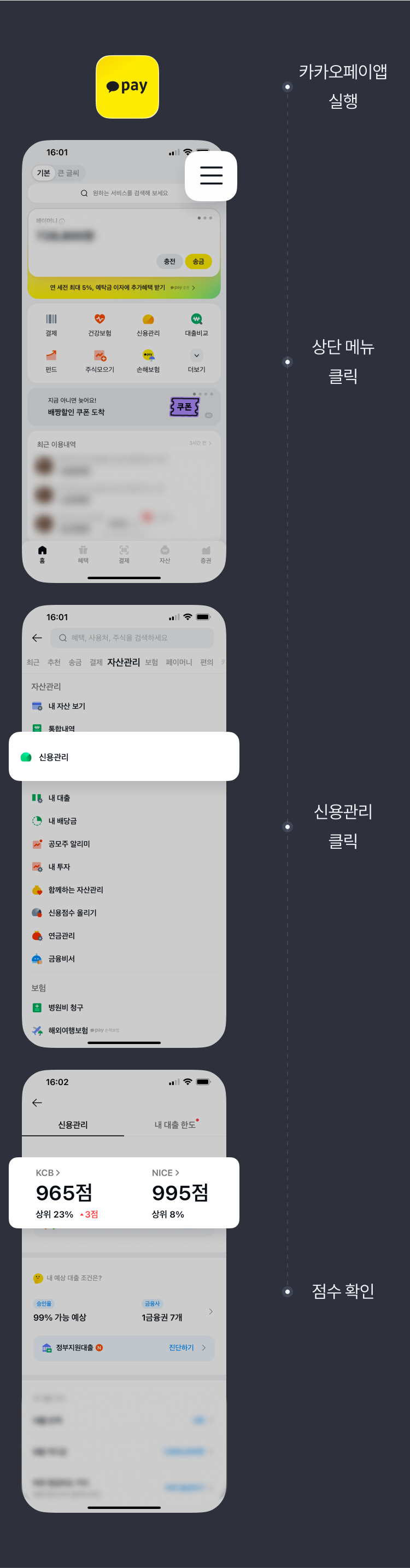 카카오페이 메뉴얼 이미지